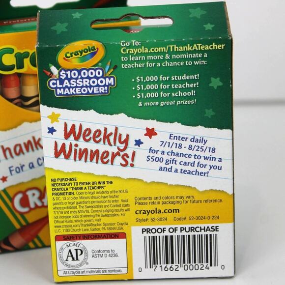 Crayola Crayons 4 Packs of 24 - Picture 4 of 4